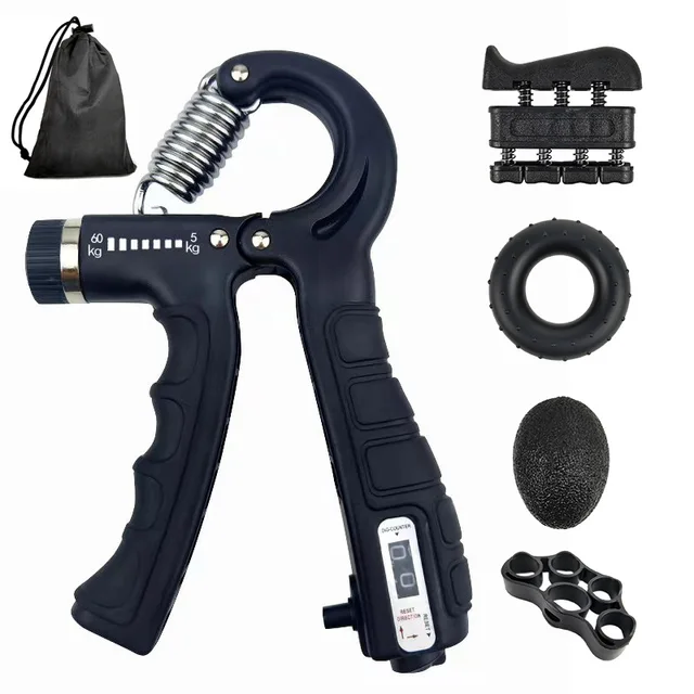 5-60kg Adjustable Hand Grip Strength Strengthener Trainer Full Set With Counter Wrist Forearm And Hand Exerciser For Muscle 1