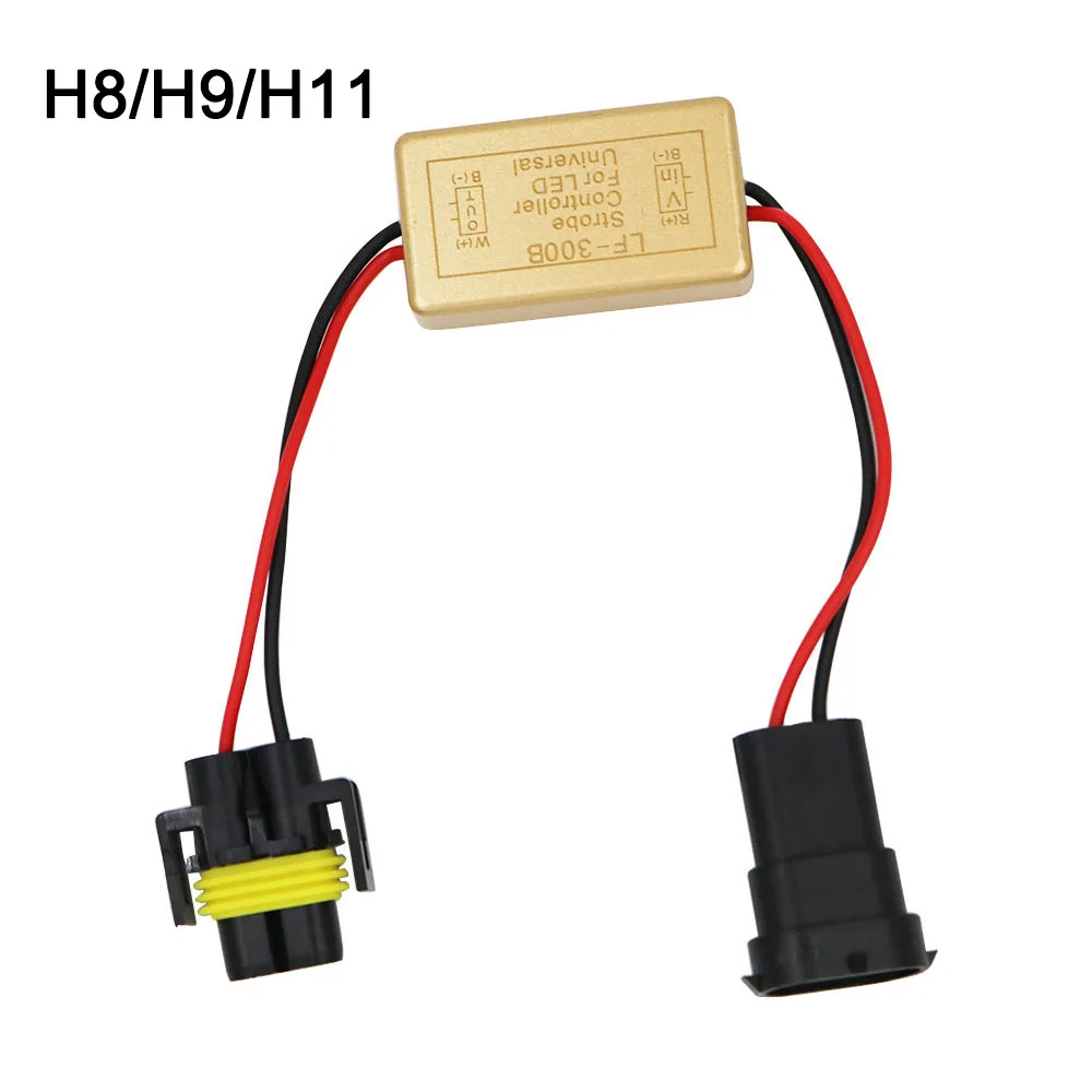 

1Pc LF-300B Flash Strobe Controller Box Continuous Flashing Module H1 H4 H7 H8/H9/H11 9005/9006 Socket for LED Headlight Foglamp