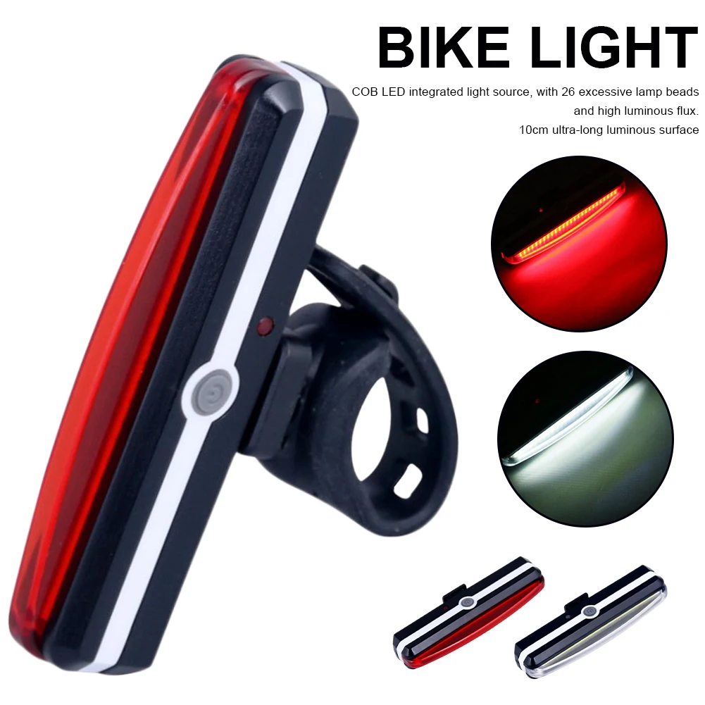 

Bike Rear Light USB Rechargeable 26-COB LED Rear Light 6 Modes Mountain Road Bike Taillight MTB Safety Warning Bicycle Light