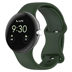 Official Silicone Sports Wristband for Google Pixel Watch - Versatile Design for Men and Women (Dark green)