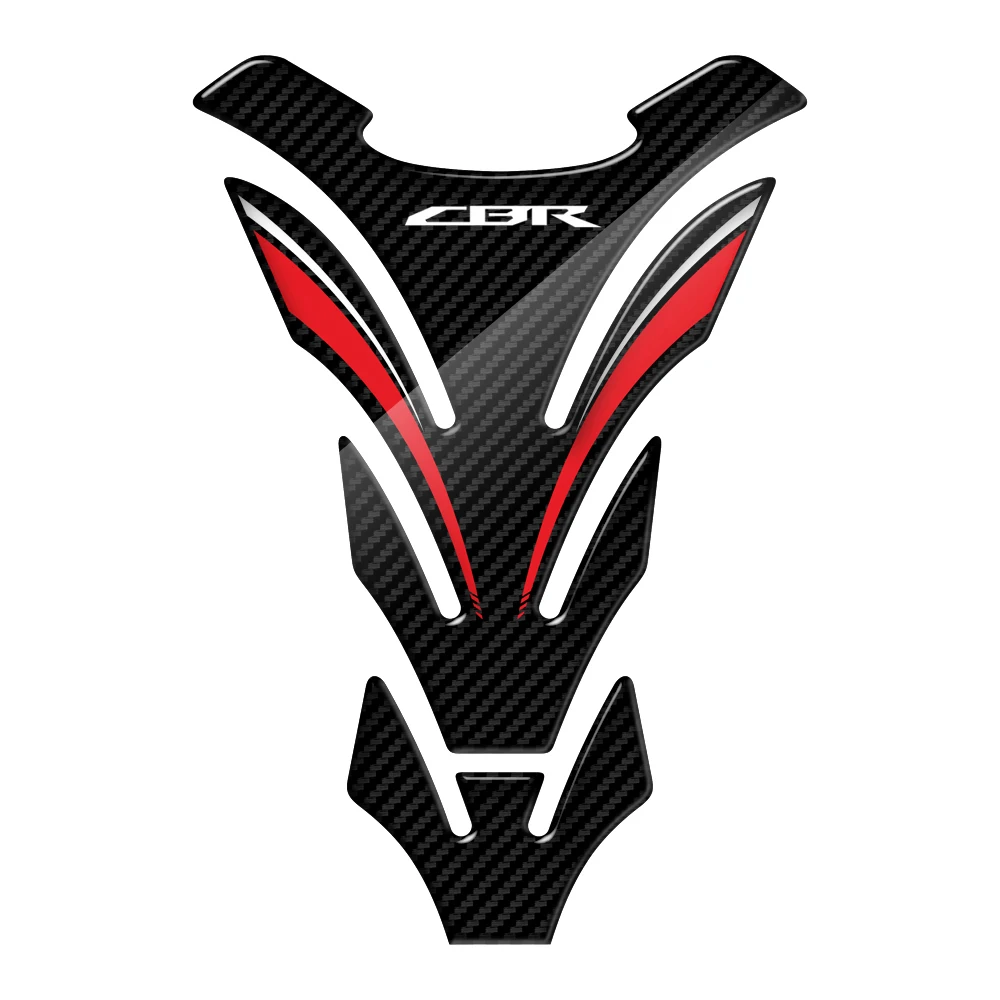 Carbon-Look 3D Motorcycle Tank Pad Protector