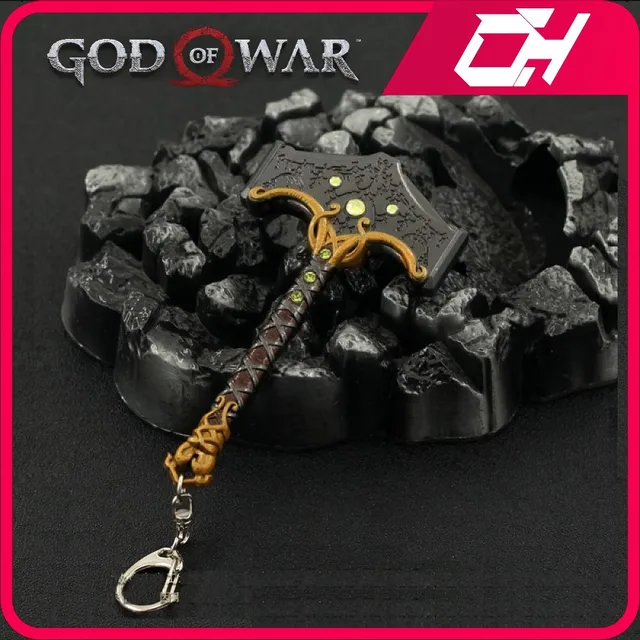 God of War Weapon The Hammer of Thor Mjölni Kratos Ghost of Sparta Game Figure Sword Katana Keychain Model Holiday Gift Kid Toy 1