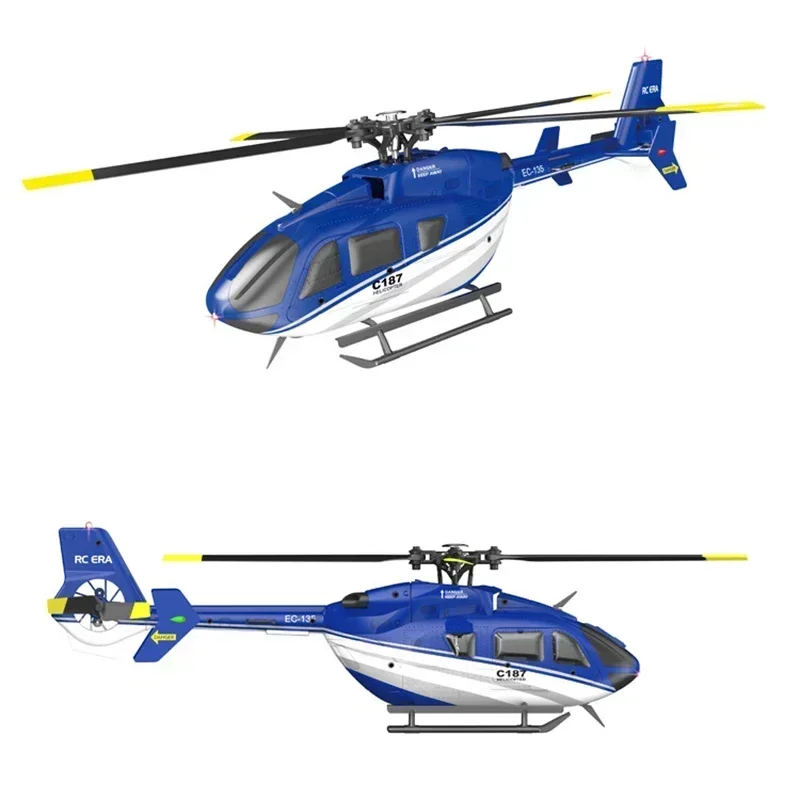 RC ERA C187 2.4G 4CH  Helicopter Single Blade EC-135 Scale 6-Axis Gyro Electric Flybarless RC Remote Control Helicopter RTF 4