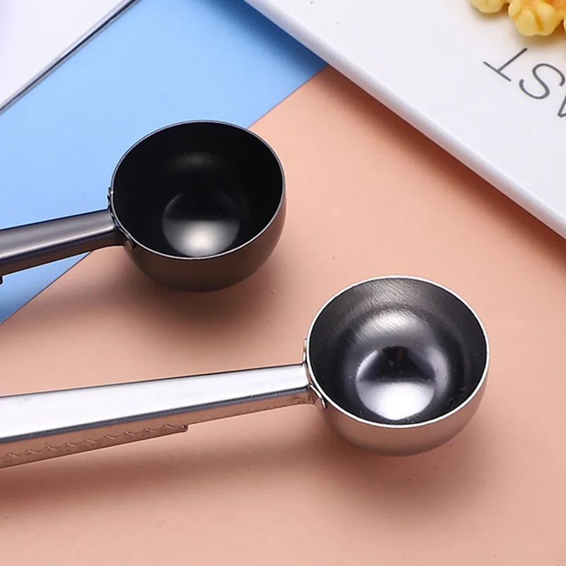 Stainless Steel Nordic Style Coffee Cereal Coffee Bean Spoons Multi-function Sealing Fresh Keeping Clip Kitchen Accessories Tool
