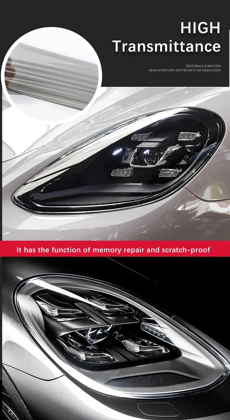 Selbstheilende Tpu Ppf Scheinwerfer Film Anti Kratzer Schützen Rauch Schwarz Auto Lampe Tönung Film Für Audi Bmw Tesla Dekorieren Styling – Detail 2