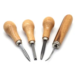 Professional Jewelry Diamond Bezel Setting Pusher Tool with Wooden Handle (Set 1)