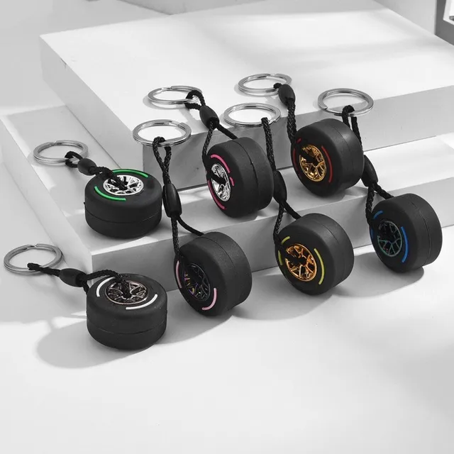 Luxury Brand F1 Racing Tyre Keychain: The Perfect Accessory for Car Enthusiasts