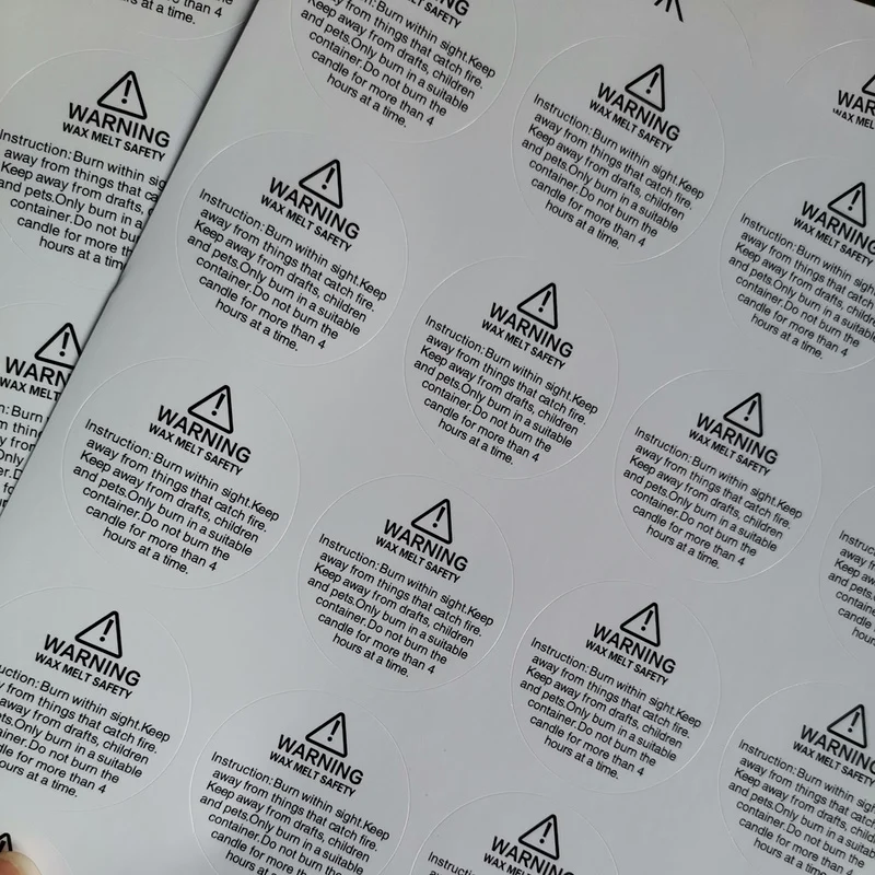 500 Pcs 1.5 inches Wax Melt Warning Labels Holographic Round Candle Warning  Labels Candle Safety Stickers Labels for Candle Jars Tins Containers Candle  Making Supplies