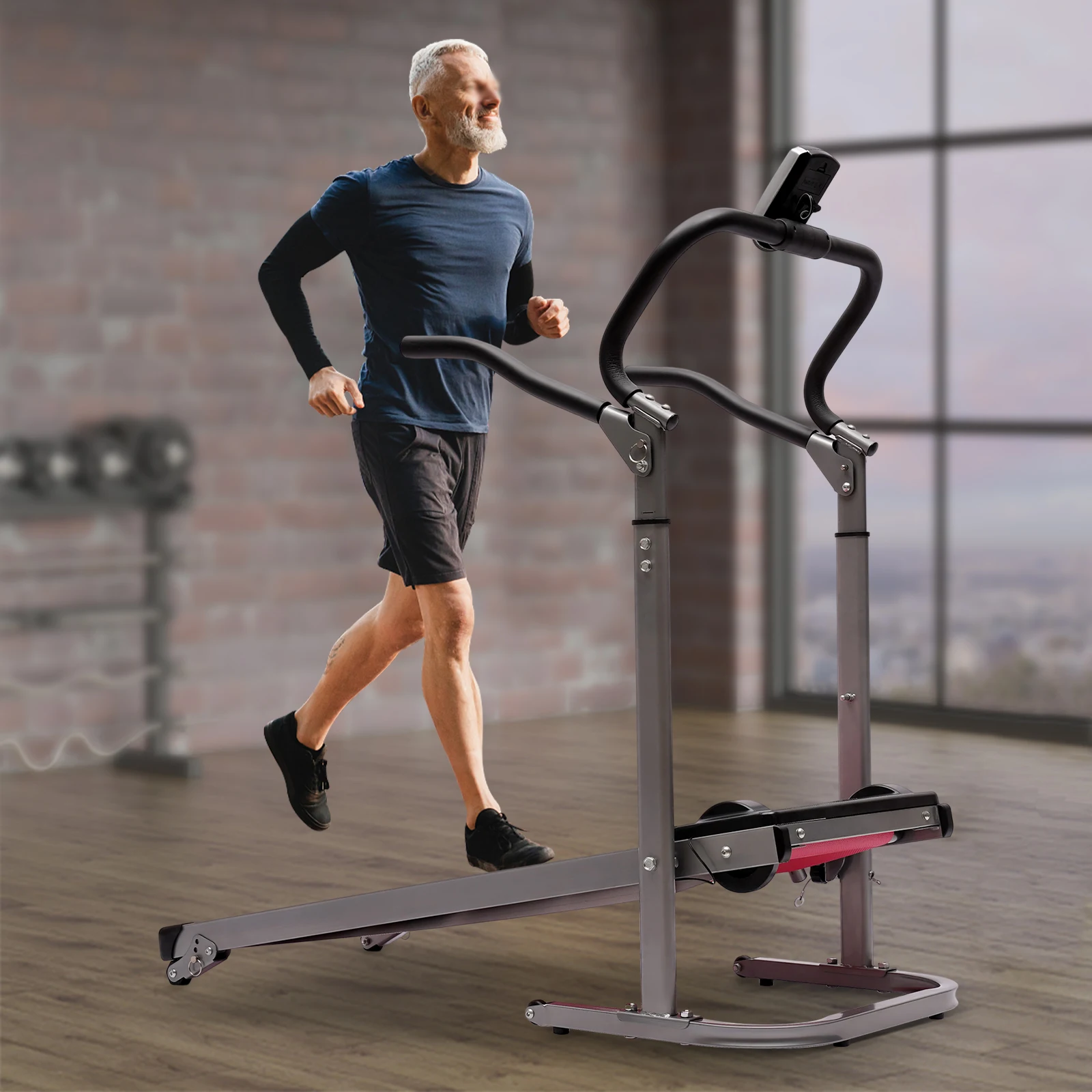 Folding Treadmill with Incline with LED Monitor Running Jogging Walking Exercise Machine Space Saving for Home Gym Easy Assembly 4
