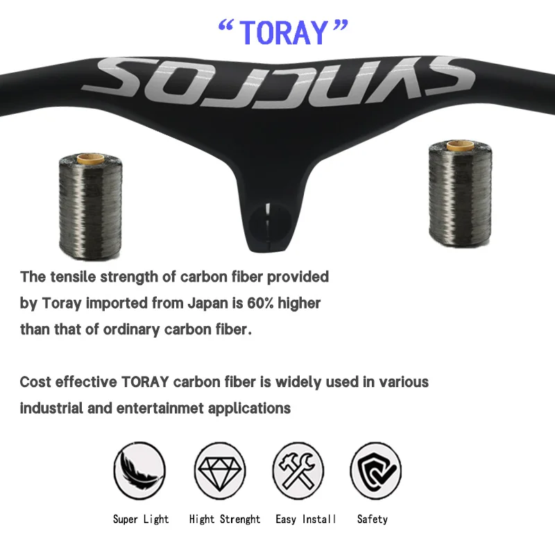 syncros カーボンハンドルバー マルチカラー MTB 一体型ハンドル