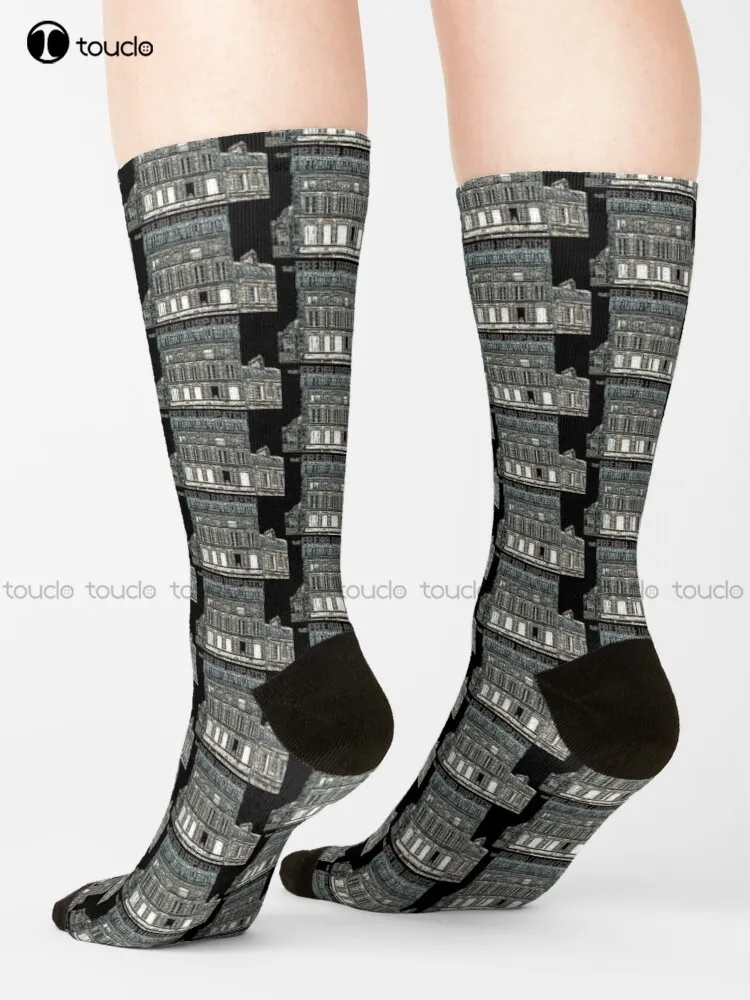 

The French Dispatch ~ Ink Sketch Socks Youth Socks Personalized Custom 360° Digital Print Gift Harajuku Street Skateboard Socks