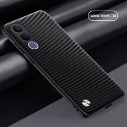 Elegant Leather Camera Protect Case - Premium Hard Cover by VIVO for Vivo V70 Elite (Carbon fiber)