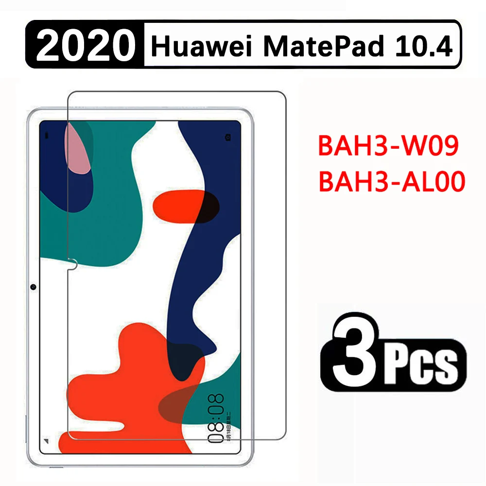 

(3 упаковки) Закаленное стекло для Huawei MatePad 10,4 2020 дюйма, BAH3-W09, защитная пленка для экрана планшета с защитой от царапин