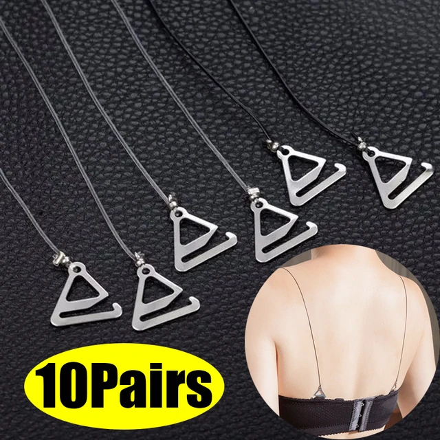 10Pairs Women Transparent Bra Strap Silicone Bra Accessories Shoulder Strap  Adjustable Metal Hook Transparent Invisible Straps - AliExpress