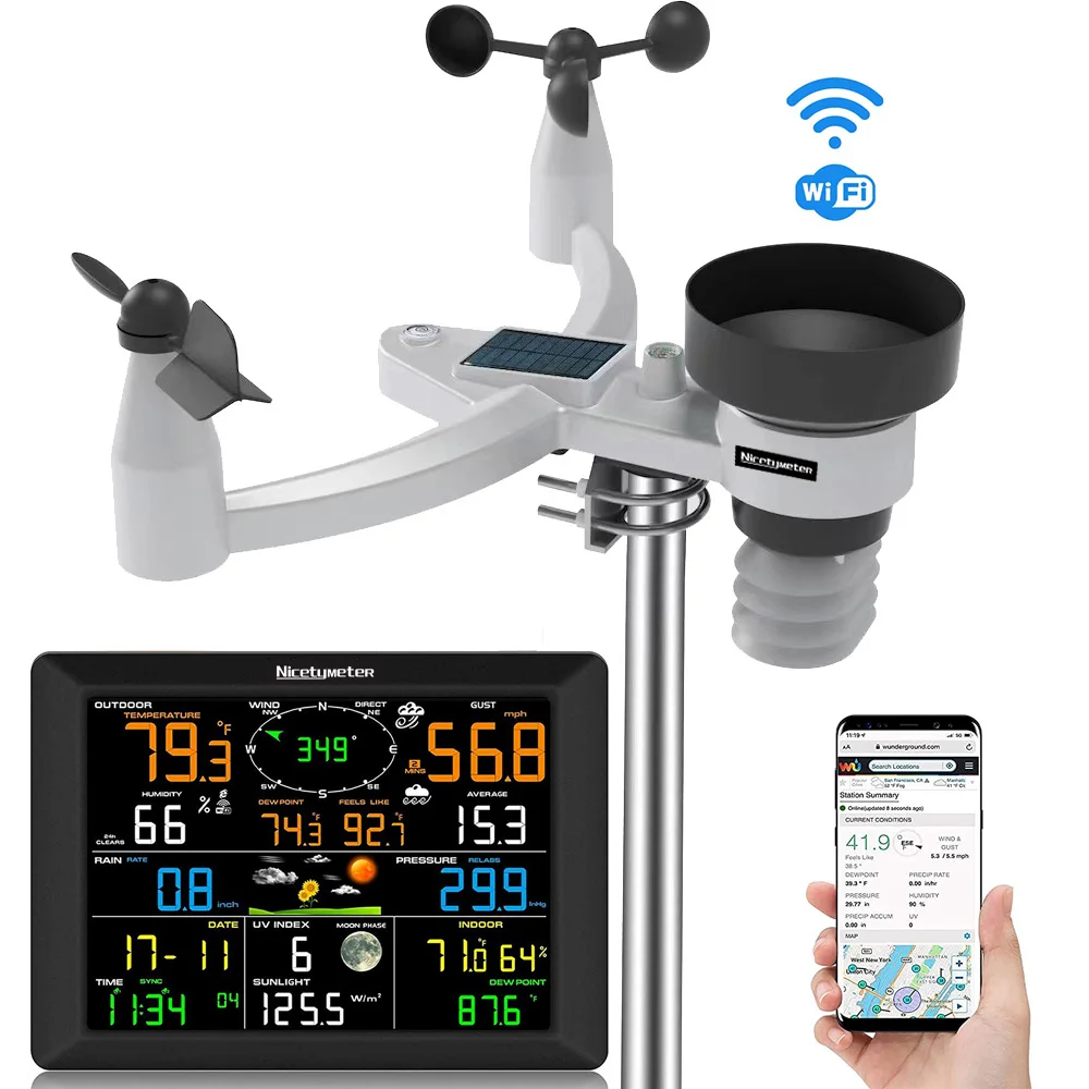 Wireless Weather Station Wifi Household Meteorological Instruments