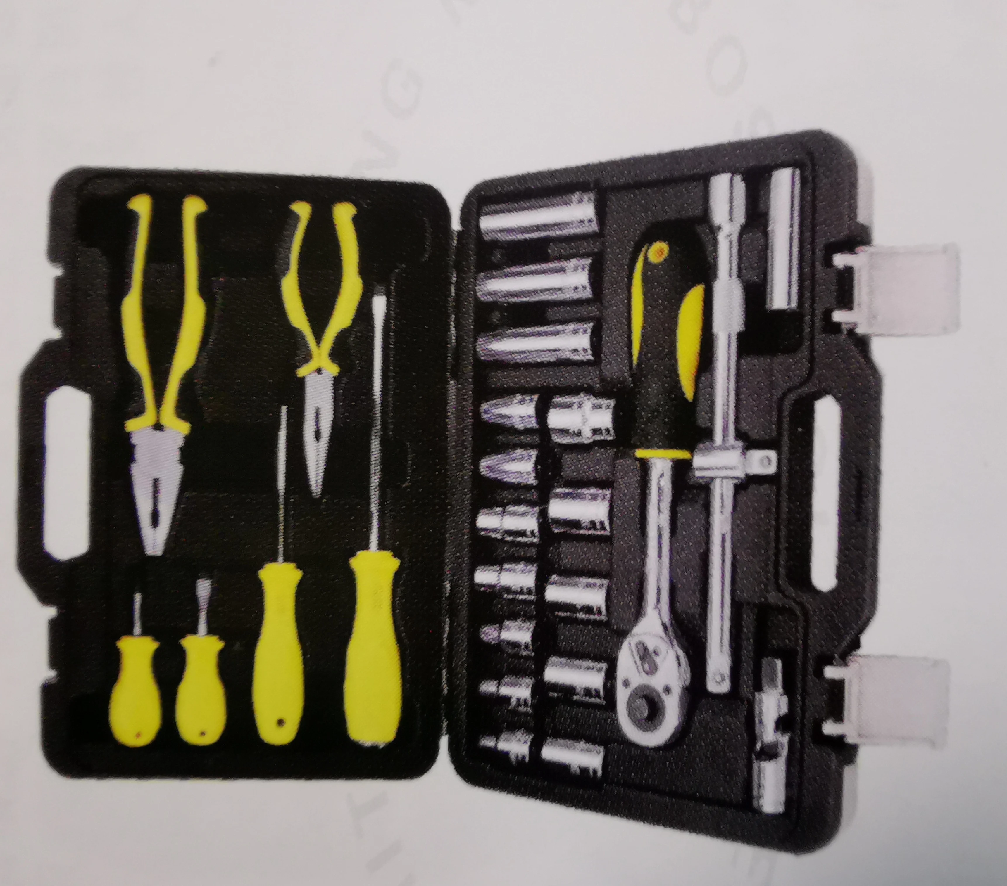 Factory Supply 9 Pcs High Quality Screwdriver Tool Screw Driver Set Customise Yellow Mirror Bag Head Steel Magnetic HEN CRV Hand