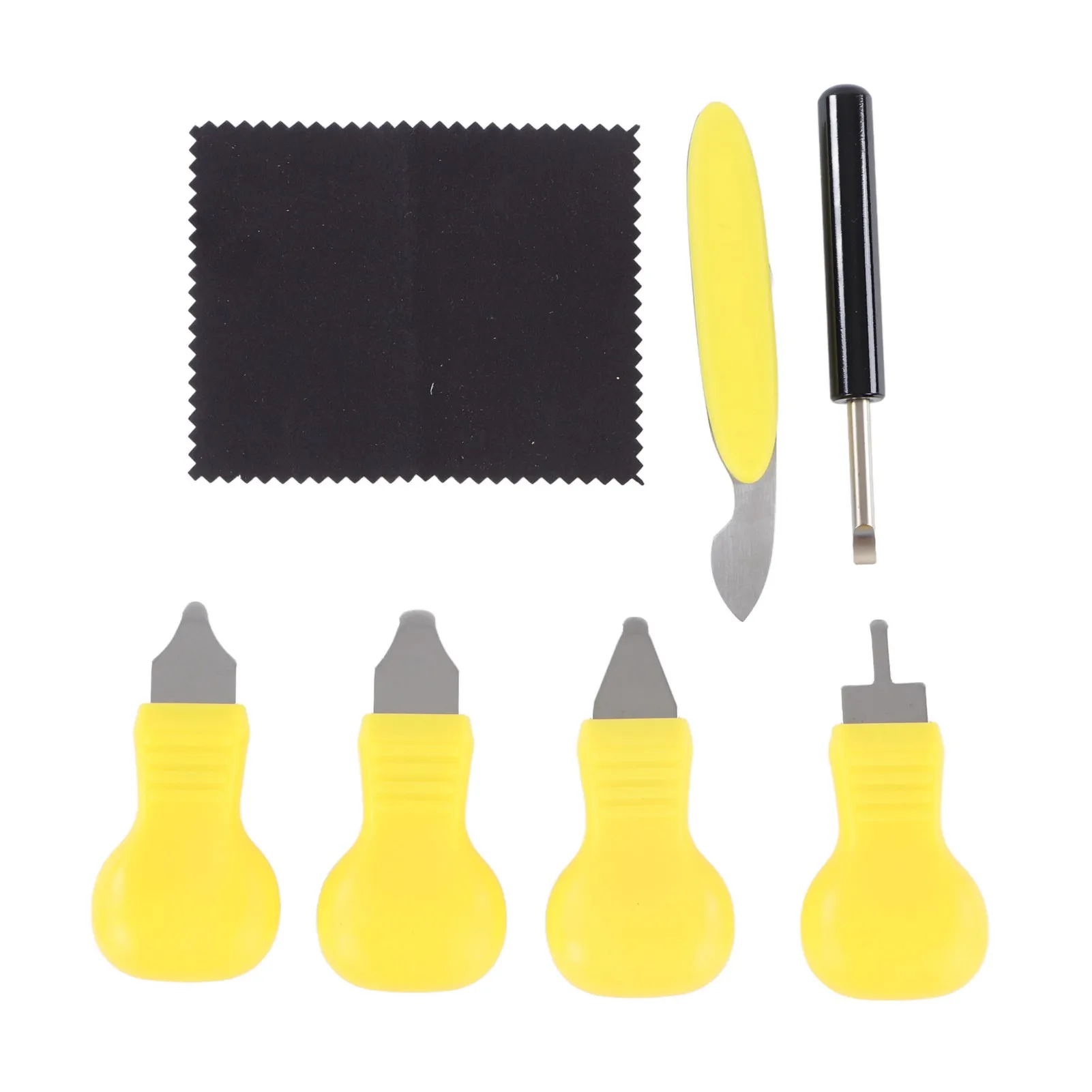 Watch Back Remover Tool Kit Hard Metal Watch Back Case Prying Knife Replacement Plastic Handle Complete Strong for Secure