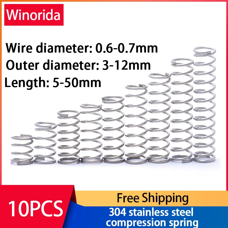 Resortes Compresin Acero Inoxidable 0.5x4x15mm 20 Pzs | Meses Sin Interés