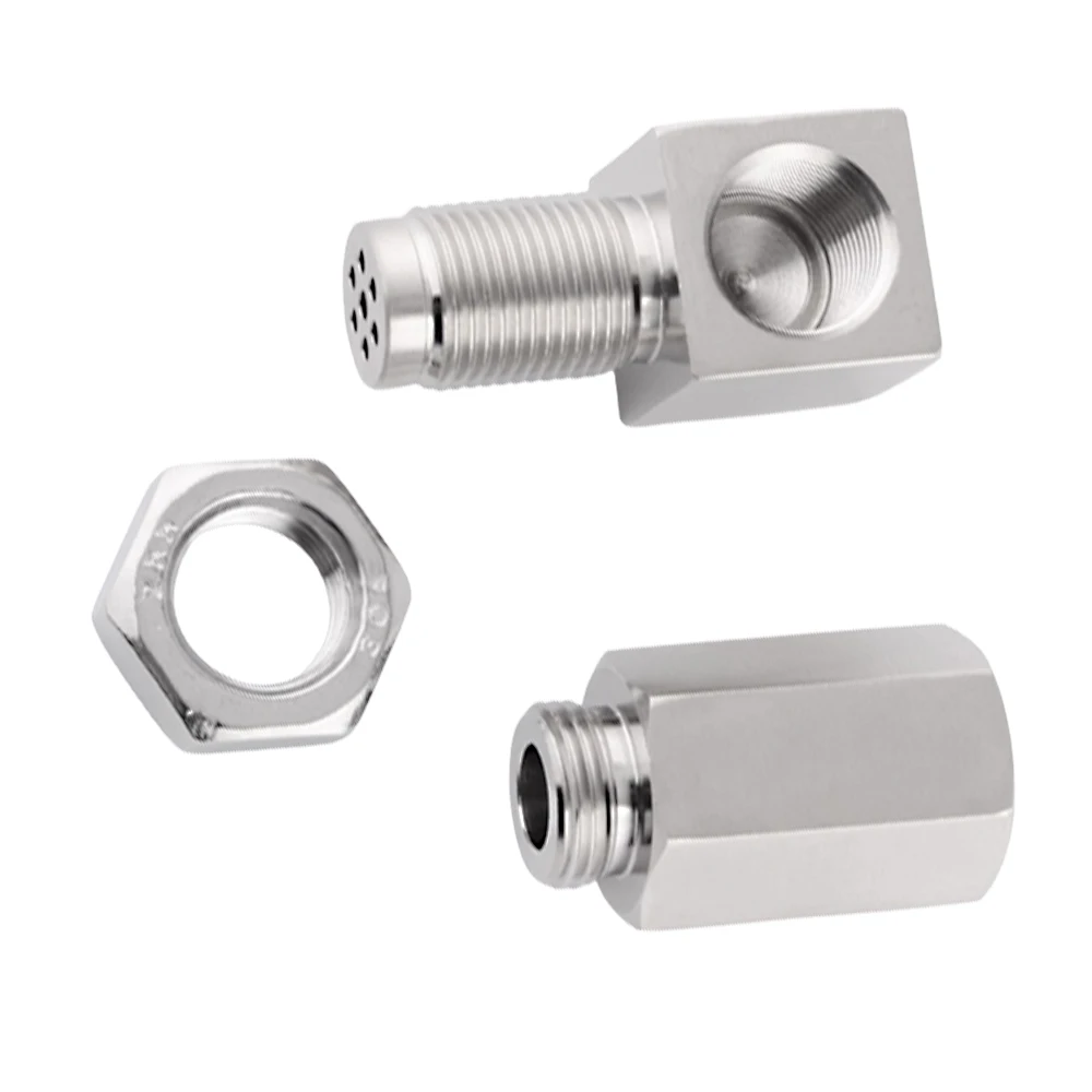 1Pcs Mini Oxygen Catalyst Sensor For Automobile 60.8*52.5MM / 2.4*2.1IN Silver Stainless Steel Material Brand-new Auto Parts 3