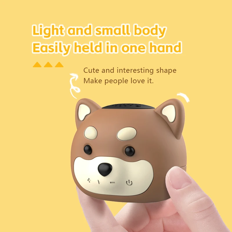 Mini Cute Dog Bluetooth Speaker Outdoor IP65 Waterproof Bluetooth Loudspeaker Soundbar Wireless Music Player with TF Card Slot
