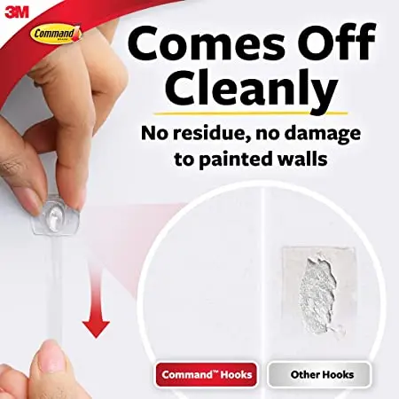 3M Command Hooks Command Decorating Clips command Wire Toggle Clear& transparent hook removes cleanly damage free hook 4