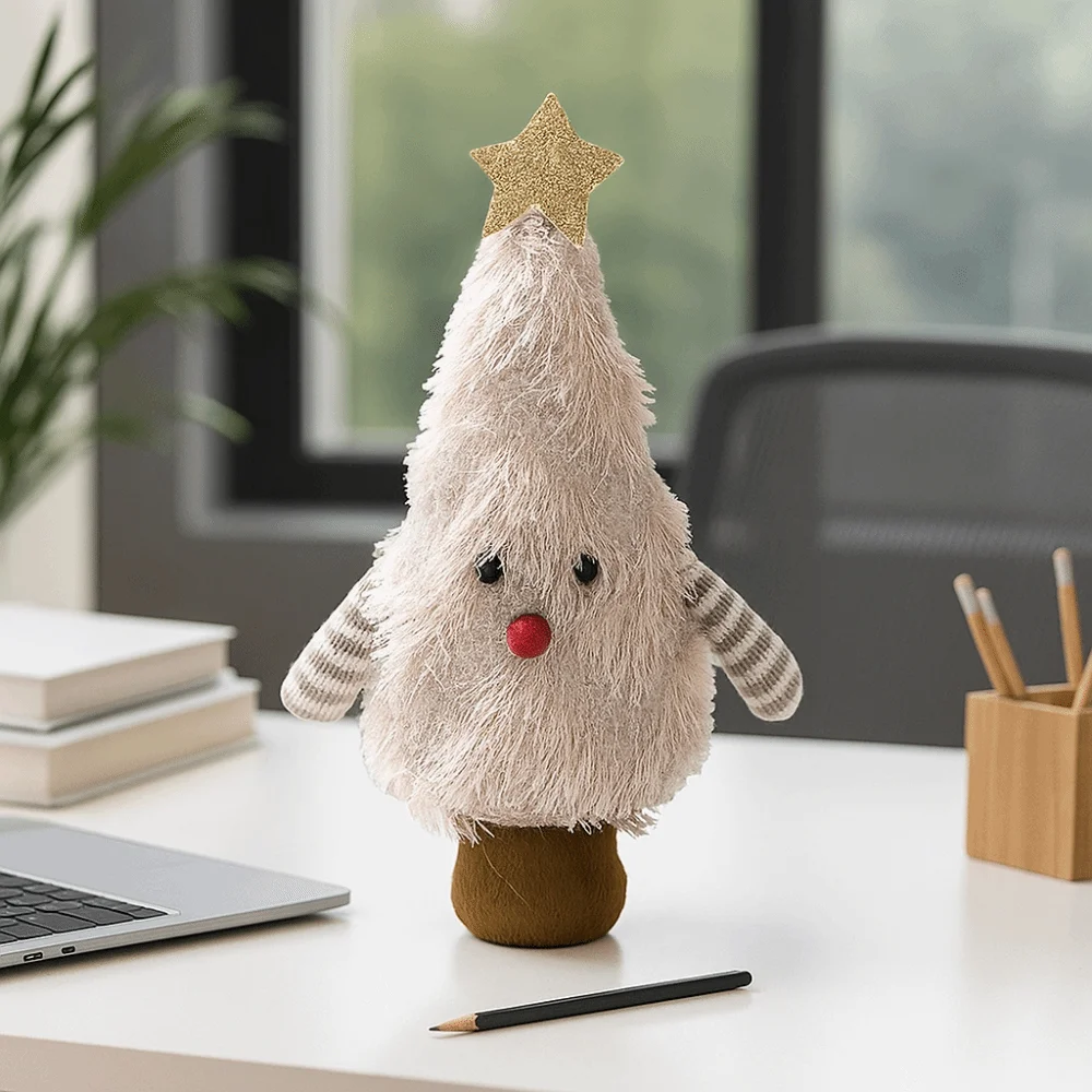 Xmas Supplies Handmade Christmas Tree Decoration Cartoon Soft Christmas Creative Decorative Xmas Desktop Ornament Gift