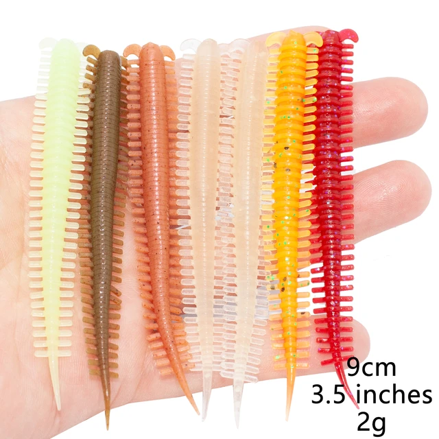 Saltwater Sandworms Isome Floating Worms Soft Baits Pike Bass 3.5