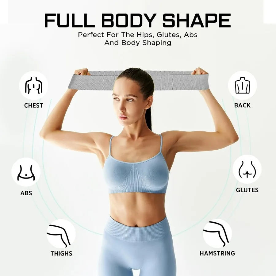 24 Pcs Fabric Resistance Bands for Working Out Strength Exercise Bands for Women Men Resistance Loop for Legs and Butt, Yoga, Pi