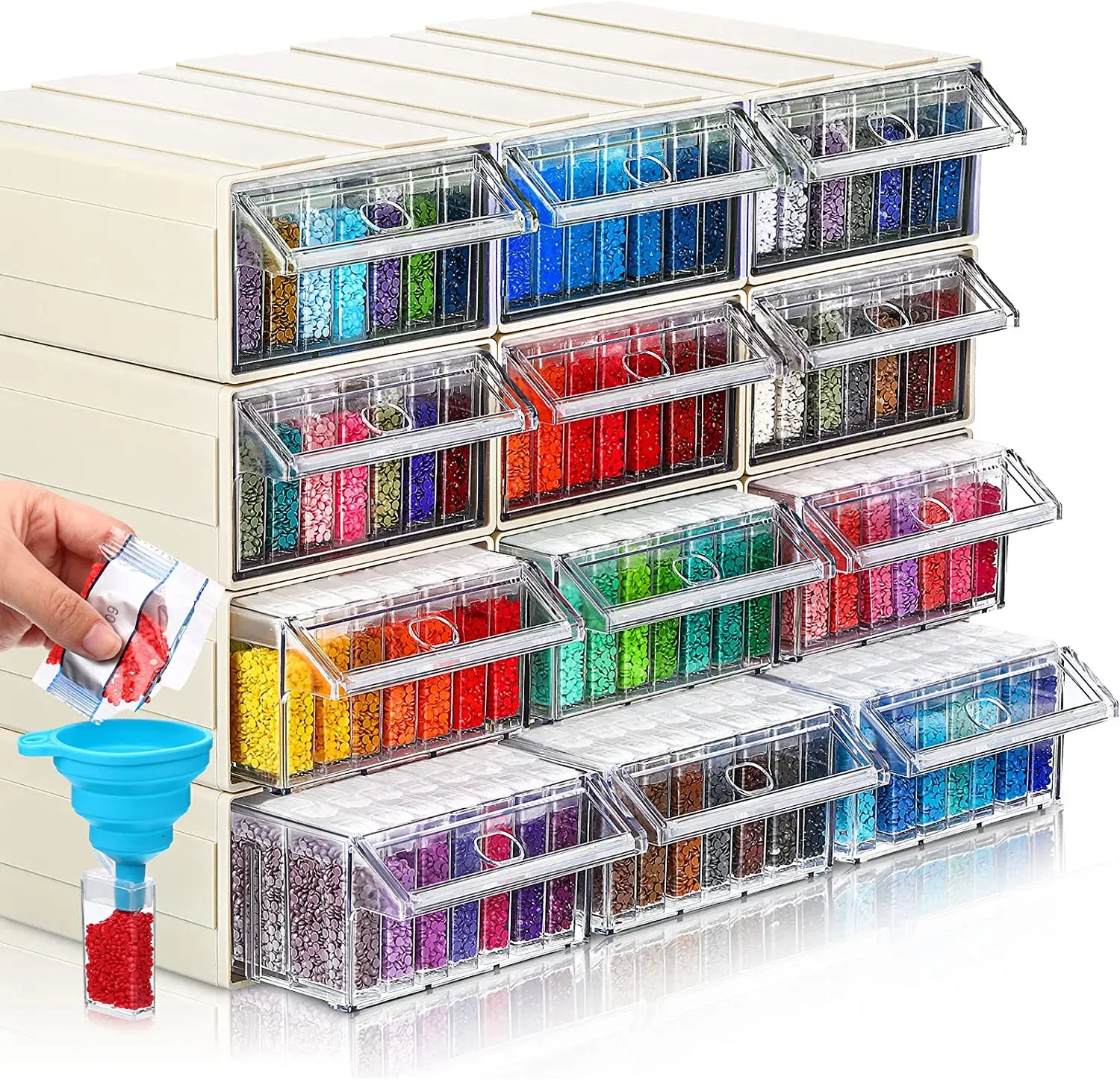 New 5d Diamond Painting Cross Stitch Storage Container With Detachable