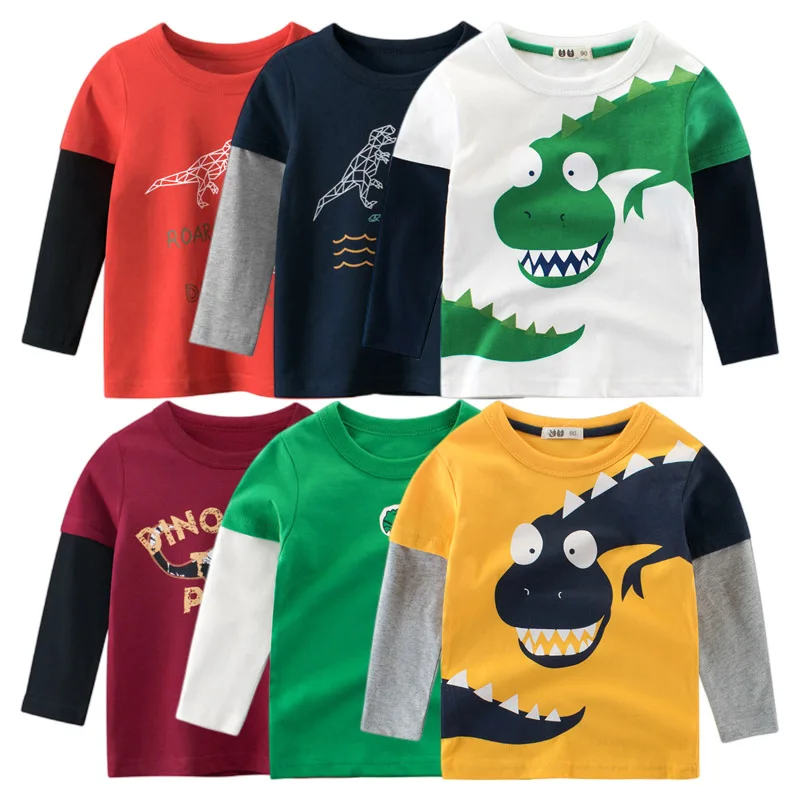 Dinosaur Children Boys Shirt Long Sleeve Shirts Boys Boy Long