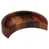 Eid Mubarak Moon Shape Wooden Tray Tableware Dessert Dish Jewelry Plate Crystal Display Holder Ramadan Party Supplies 5