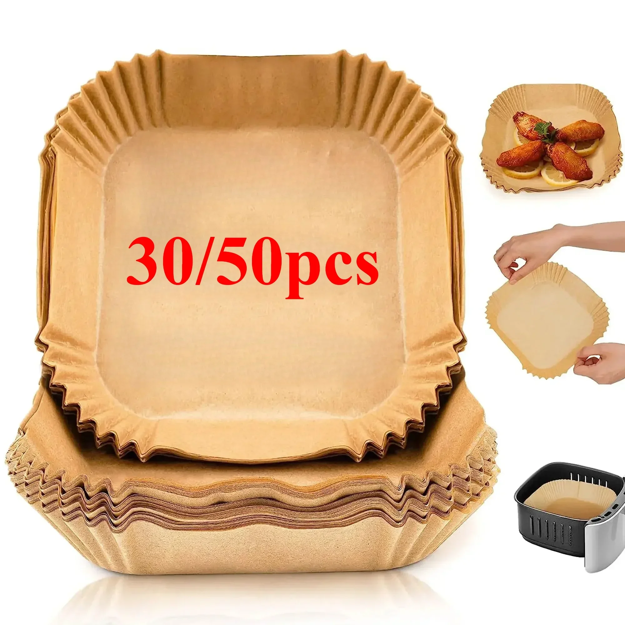 Air Kitchens Accessories Fryer Disposable Paper Utensils Pastry Baking Supplies Accessory Bakeware Dining Bar air fryer paper air fryer liners disposable air fryer liners air fryer accessories disposable piping bags disposable cupcake cups disposable baking pan disposable tin foil