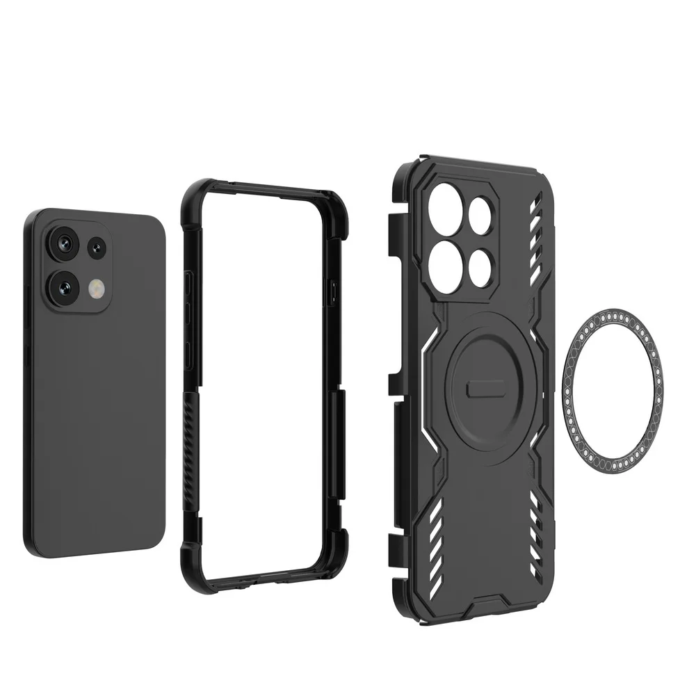 Cooling and Breathable Magnetic Ring Phone Case with Heat Dissipation