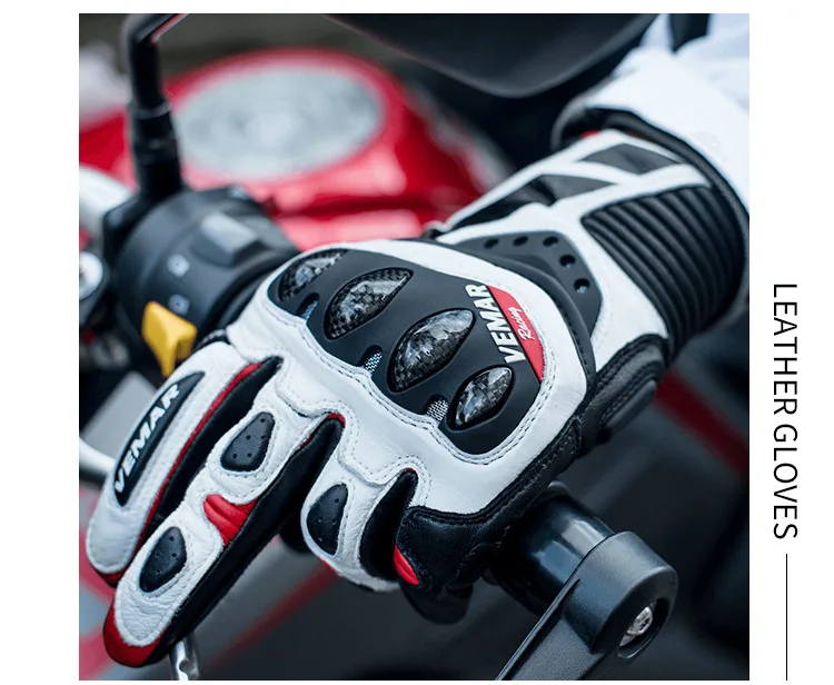 

Vemar Motorcycle Gloves Leather Guantes MTB Bike Riding Motorbike Offroad Accessories Glove Motorcyclist Luvas Gift For Men