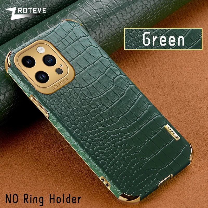 thumbnail image 1 of For iPhone15 Pro Max Zroteve Plating Silicone Crocodile Leather Cover For iPhone 15 14 13 12 11 X XR XS 7 8 Plus SE2 SE 2 3 Case, 1 of 5