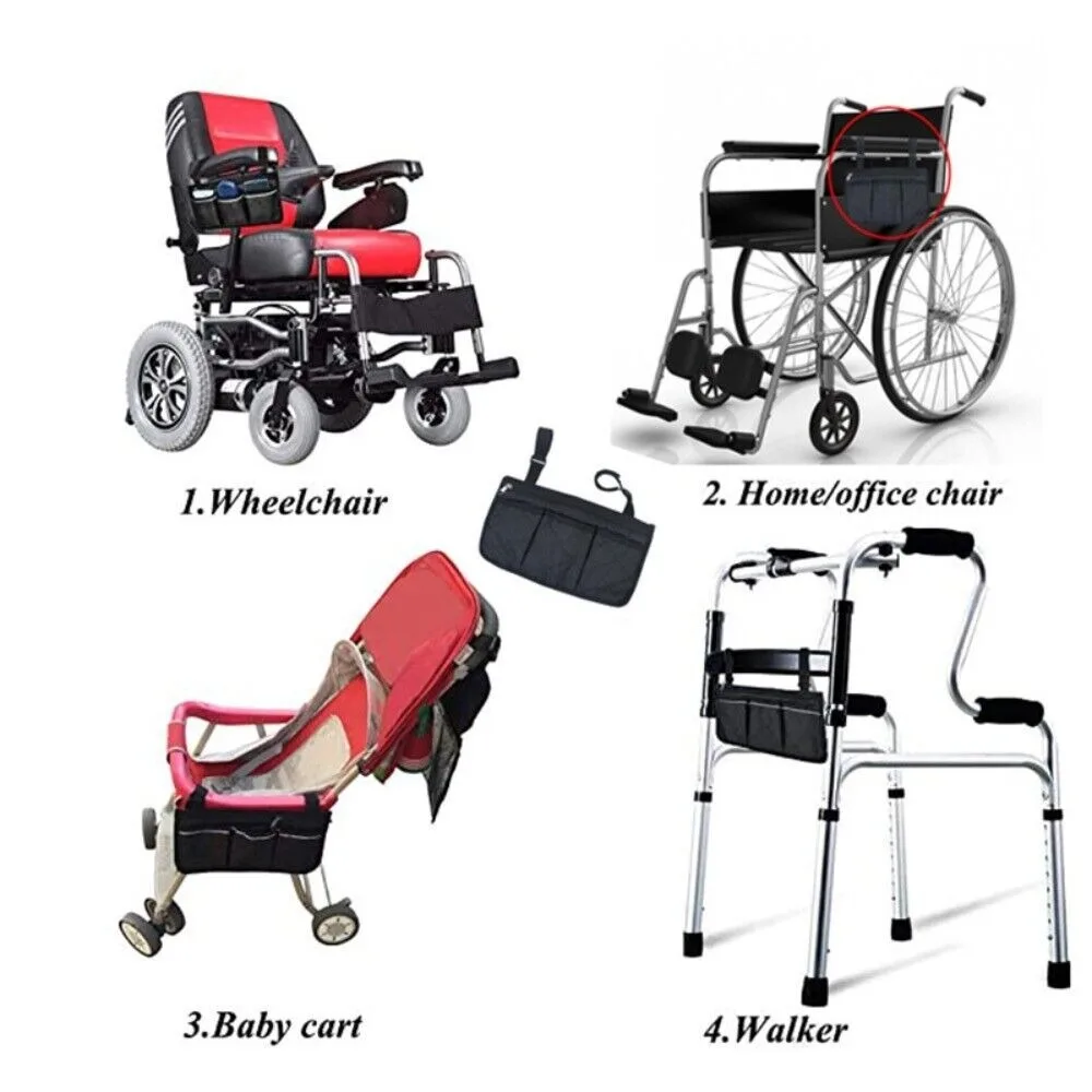 Waterproof Wheelchair Hanging Bag Multifunctional Storage