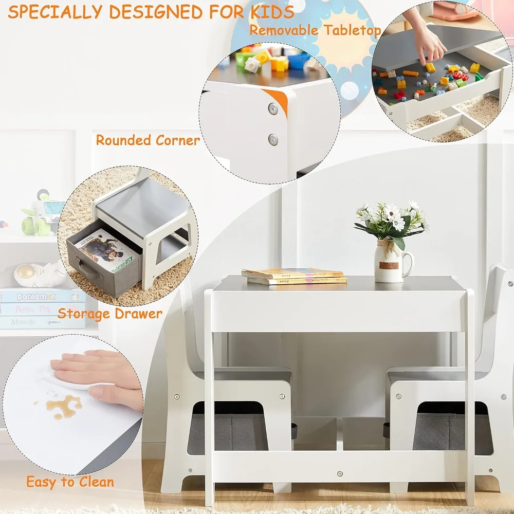 Kids Wooden Activity Table 4