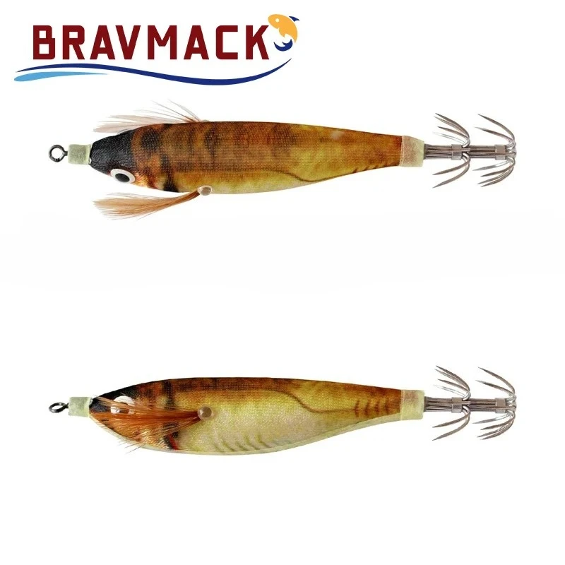 2 leurres calamar lumineux 10cm 9g - Appâts artificiels poulpe crevette seiche pour pêche nocturne