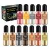 12 Colors Metal Alcohol Ink Set Concentrated Extreme Shimmer Alcohol-Based Inks for Epoxy Resin Acrylic Pouring Paint Dropshi 6