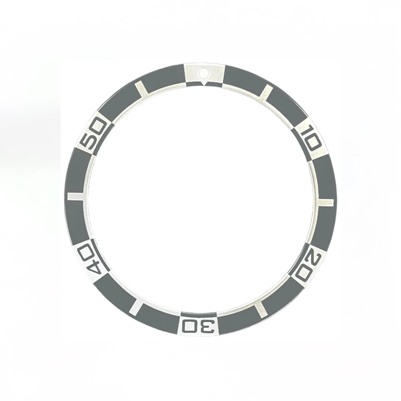 Sleek Flat Fashion Aluminum Watch Bezel Insert - Classic Men's Timepiece Accessory