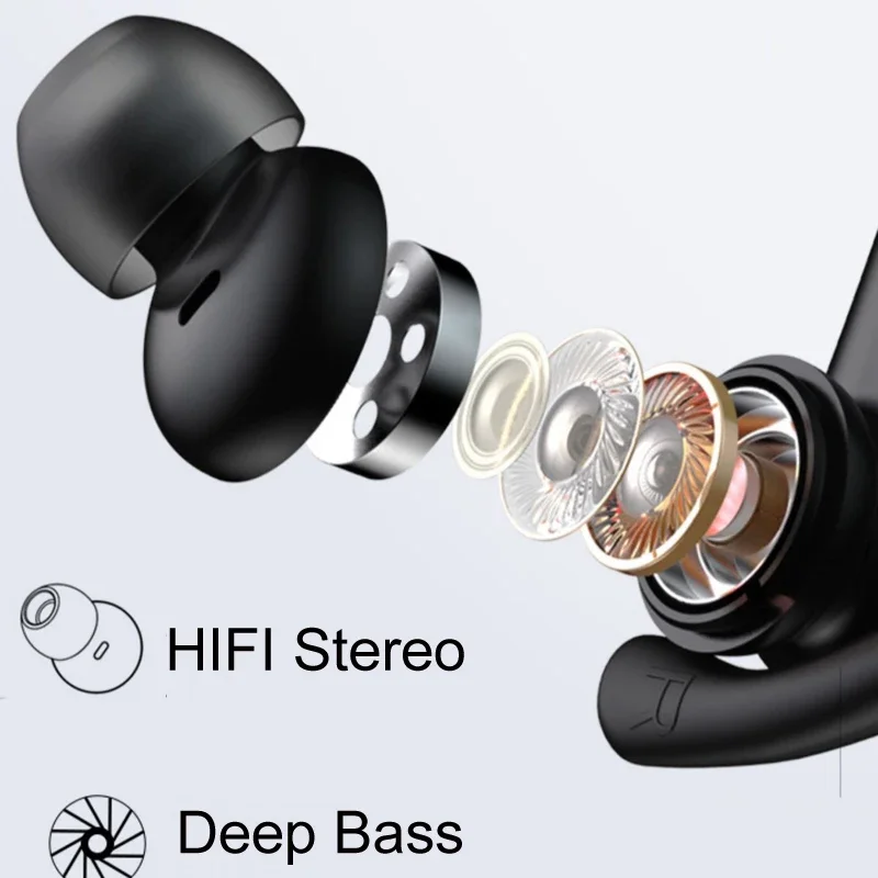Bluetooth Headphones True Wireless Earbuds 1 NVAHVA Bluetooth Headphones True Wireless Earbuds Ear Hook Sports Headsets TWS Bass Gaming Earphones with Mic IPX5 Waterproof bluetooth headphones,bluetooth headset,wireless earbuds