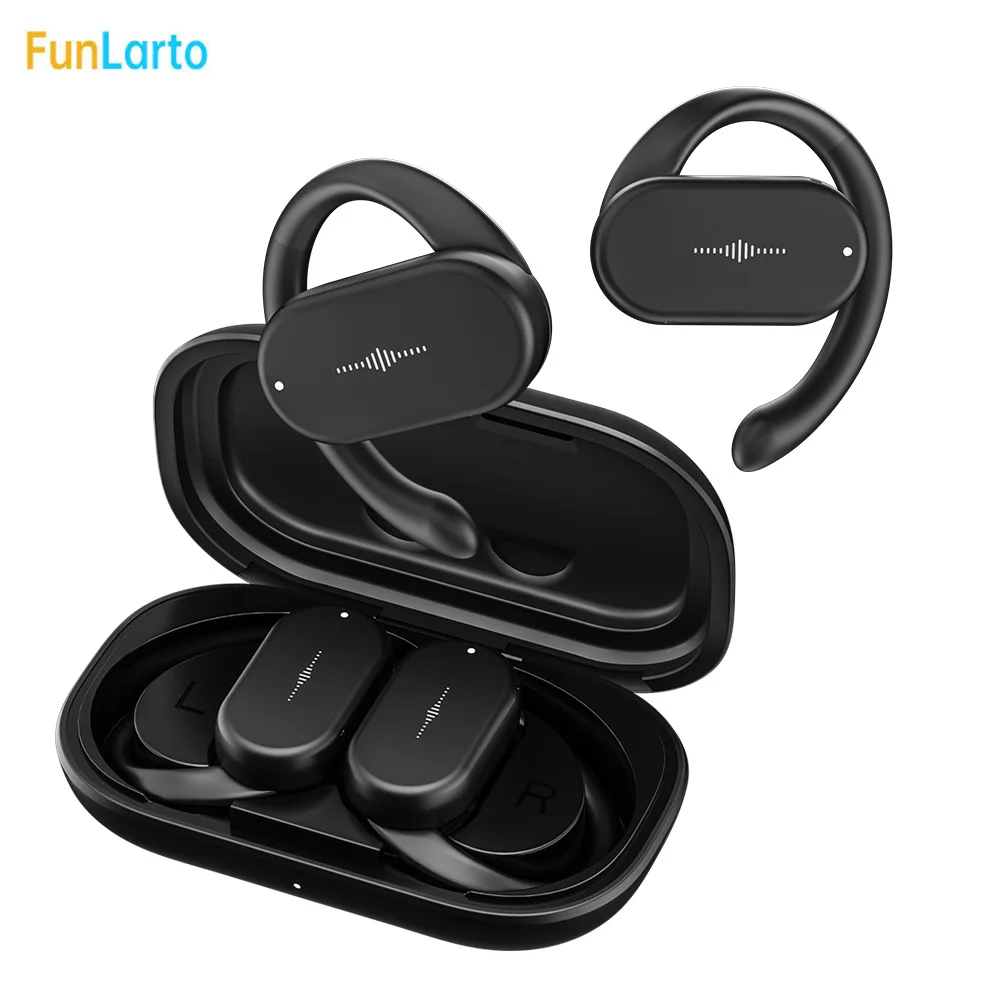 Cuffie Bluetooth Wireless True Open-Ear Tws 5.3 Con Microfoni Auricolari Auricolari Girevoli 60Hrs Playtime Hd Premium Sound