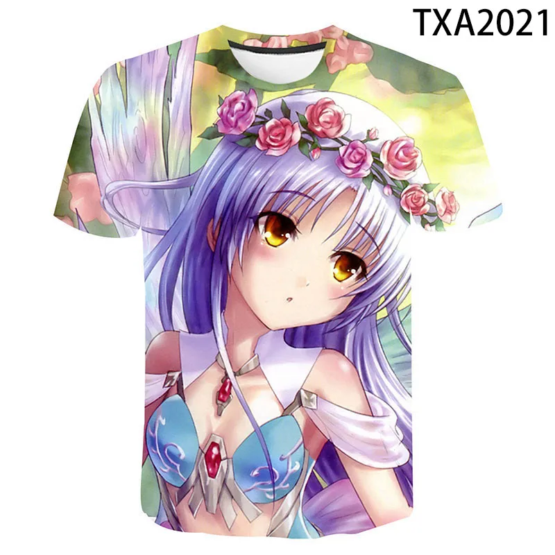 

New Summer Printed Angel Beats 3D T-shirt Men Women Children Summer Cool Tee Tops Male Streetwear Cool T Shirt Boy girl Kids