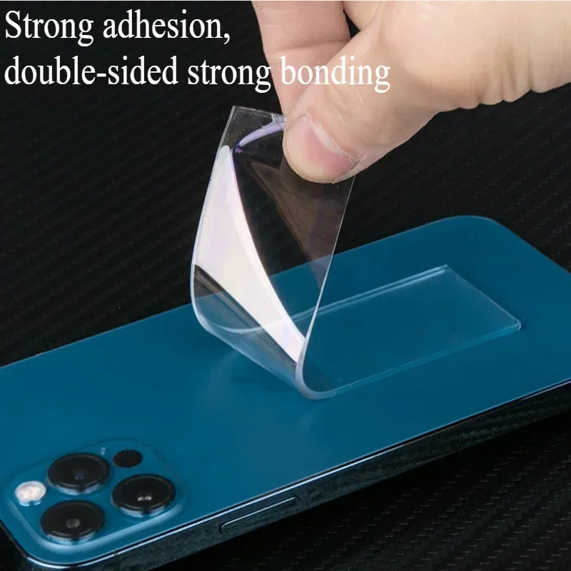 1PC 새로운 Nano Tracsless 양면 테이프 2cm * 1m 투명 재사용 가능한 지속 방수 내열성 접착제 청소 가능한 자동차