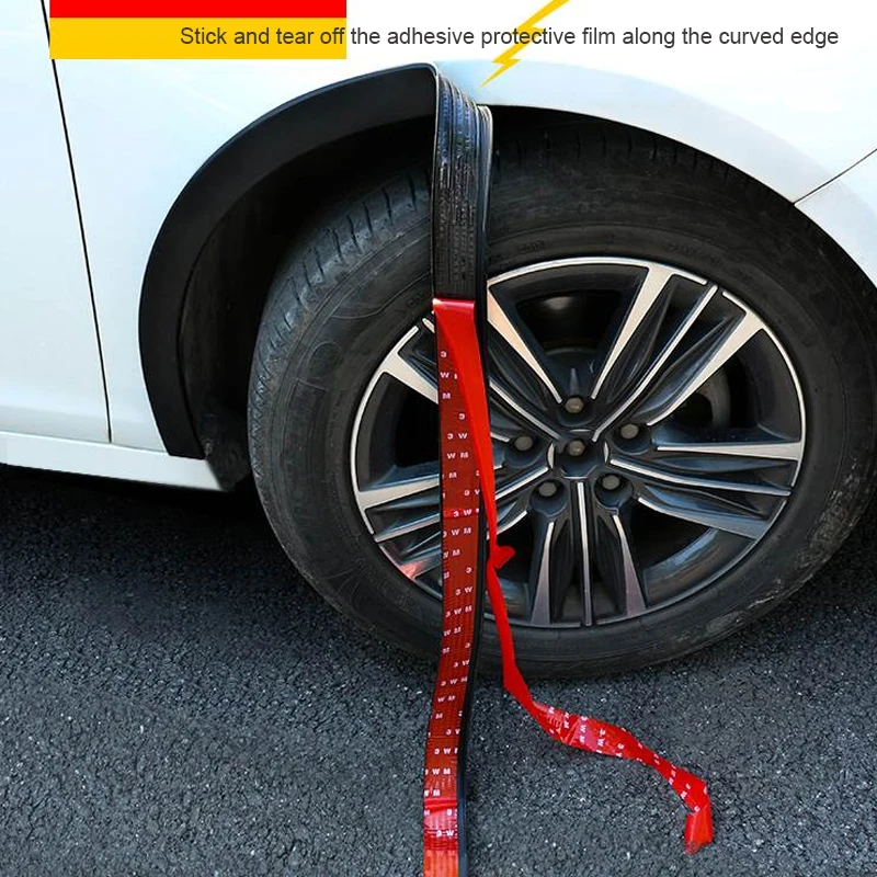 1.5M Car Wheel Arch Trim Fender Flares Arches Wing Expander Eyebrow Anti-Collision Strip for Pickup SUV Fender Flare Edge Trim