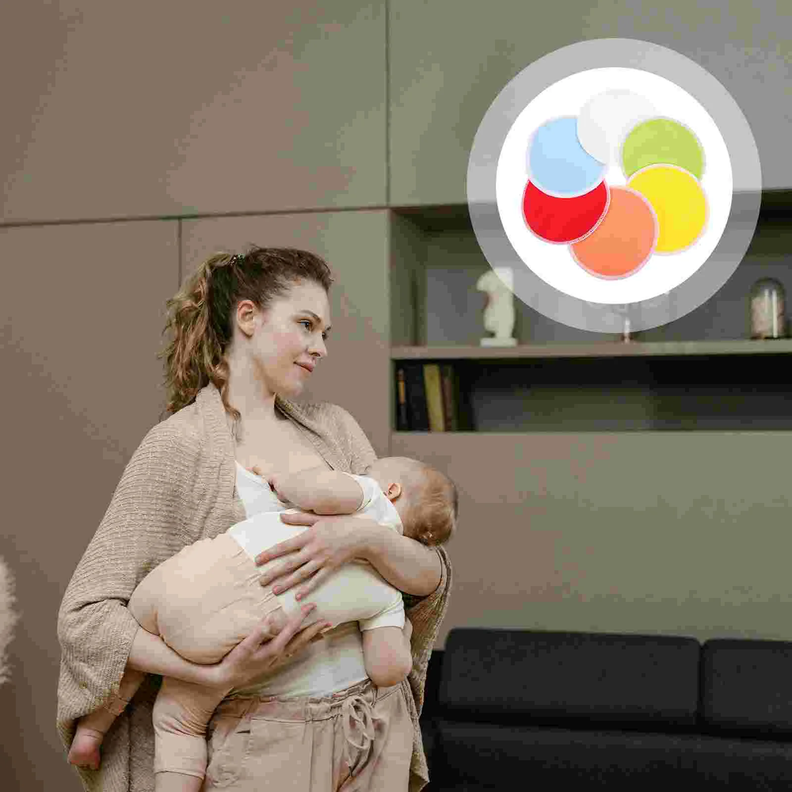 

12 Pcs Nursing Pad Reusable Breastfeeding Pads Anti-spill for Absorbent Washable Mother