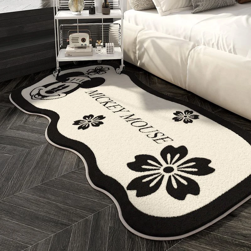 Mickey Mouse Disney Cushion Anime Carpet Bathroom Non-slip Mat Kawaii Faux Cashmere Absorbent Carpets Living Room Bathroom Mat 5