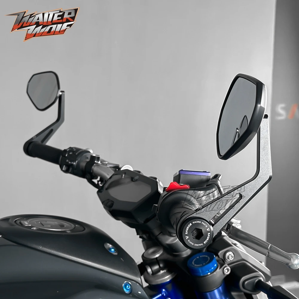 조절식 핸들바 백미러, MT07 MT09 MT10 MT125 FZ07 FZ09 XSR 700 900 FZ6 FZ1 XJ6 니켄 850 XJR 1200 1300 TDM900