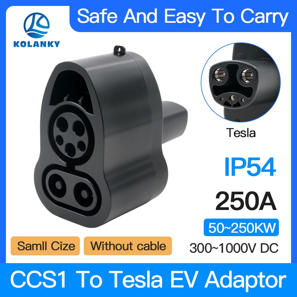

CCS 1 /CCS2 To Tesla NACS EV Charger Adapter 250A DC Electric Vehicle Charging Connector For Model 3/Y/S/X Fast Charging