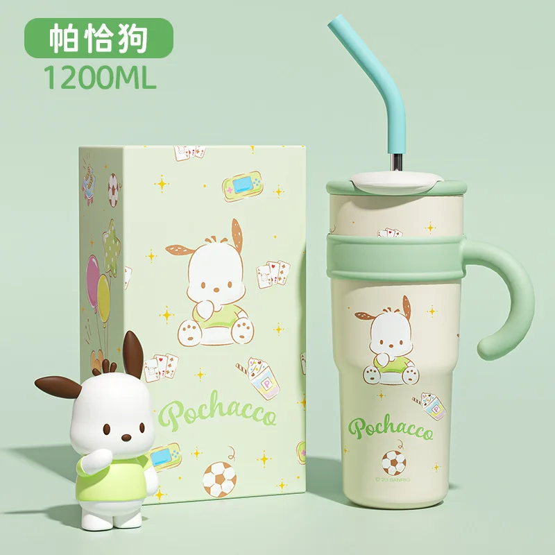 thumbnail image 1 of Sanrio Hello Kitty Cinnamoroll termo botella Pochacco taza de agua para sorber termo de acero inoxidable taza aislada de alta capacidad, 1 of 4